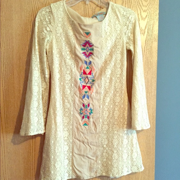 Unique long sleeved dress.