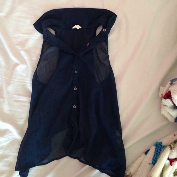 Aeropostale Navy Blue Small Sleeveless Top