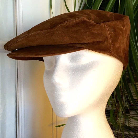 Vintage Suede Stetson Flat Cap