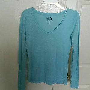 Teal long sleeve tee