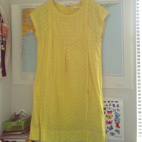 Madewell Eliot Eyelet Shift Dress w/Pockets