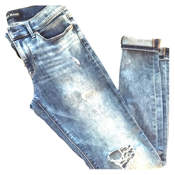 #1 Express Distressed Mia Legging Mid-Rise