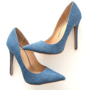 Lola Shoetique Dark Denim Heels