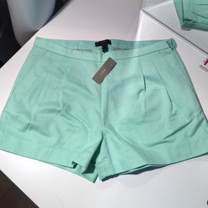 J.crew side zipper mint green dress shorts