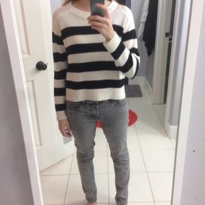 Vintage acid wash black grey jeans, button front