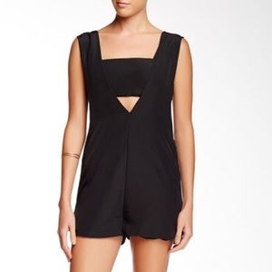 Black Trendy Romper! Worn Once!!