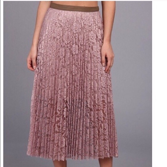 NWOT Free People pleated lace skirt - Picture 1 of 2