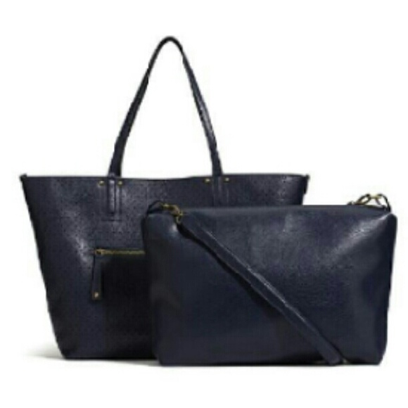 Bass Handbags - New Tote Bag 2 for 1 perforated