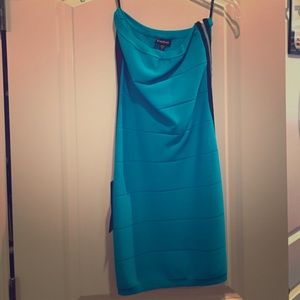 Strapless zip up bodycon dress