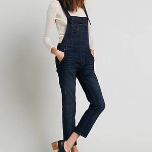 Washed Denim Overalls