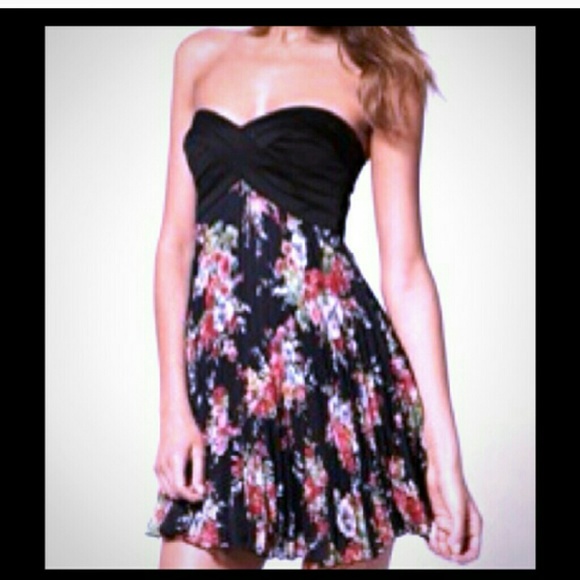 Strapless Floral Dress  (Reposh)