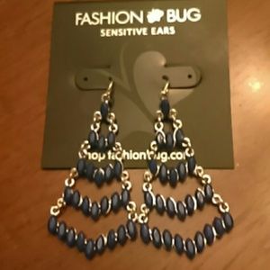 Chandelier, sappire style earrings