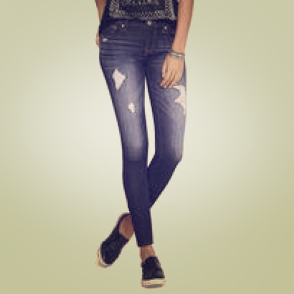 #7 Express Distressed Mia Legging Mid-Rise