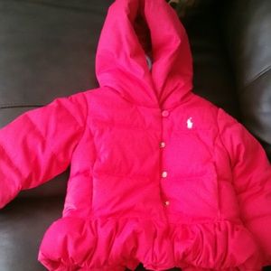 Pink Polo Ralph Lauren Toddler Coat
