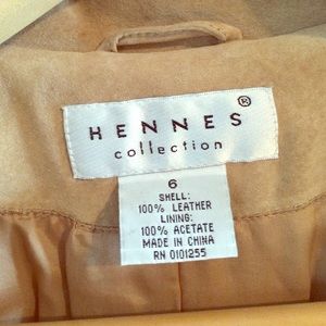 Long tan suede button up trench style jacket