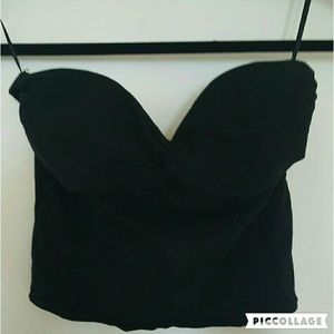Black crop top