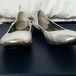Silver Cole Haan ballet flats