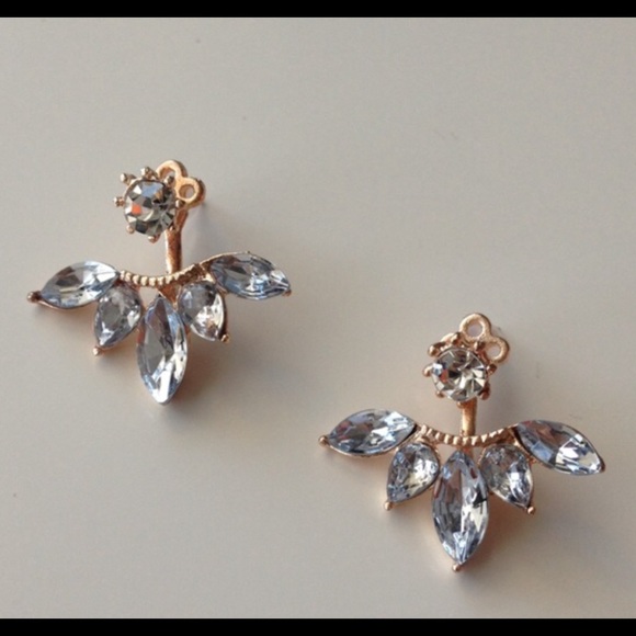 Ear Cuff  Leaf Stud piercing earring - Picture 4 of 4