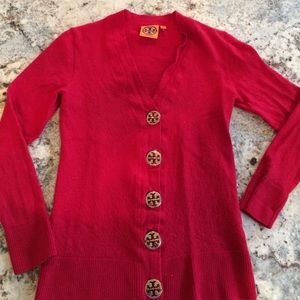 Tory Burch Red Cardigan