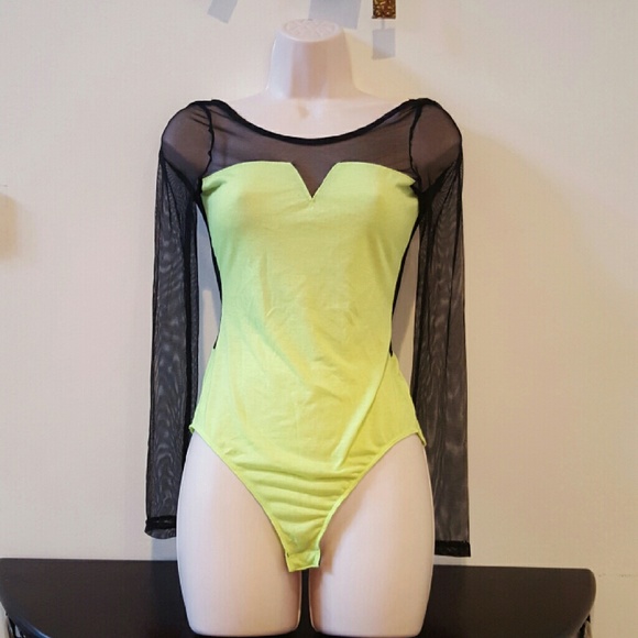 NEON MESH BODYSUIT (XXS) - Picture 3 of 4