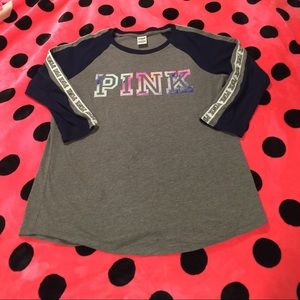 PINK baseball tee