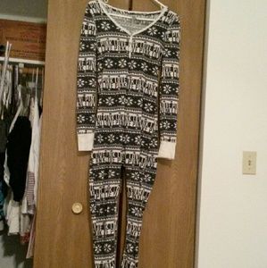 Victoria Secret Love pink one piece pajamas