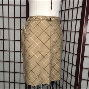Ann Taylor plaid A line skirt
