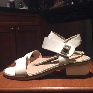 White Topshop flat sandals