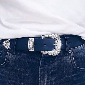 ASOS western black leather belt