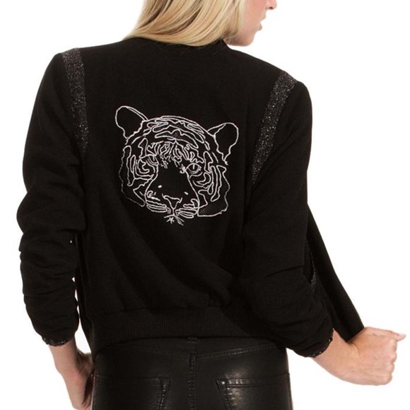 Brandy Melville Jackets & Blazers - SOLDTiger Embroidered Knit Bomber