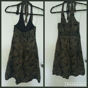 Swirly halter dress