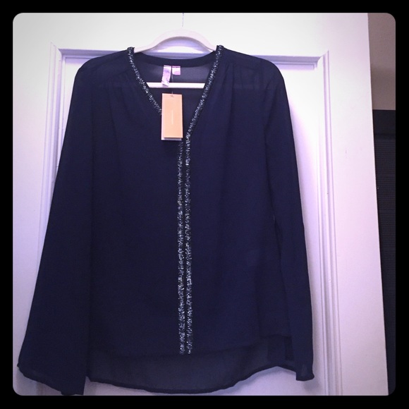 Sheer Beaded Blouse- NEVER WORN