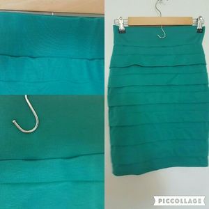 Teal pencil skirt