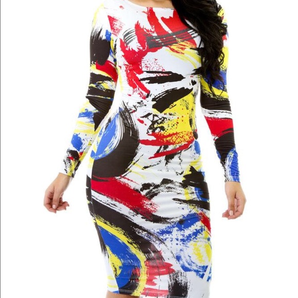 👗SPLASH BODYCON DRESS👗