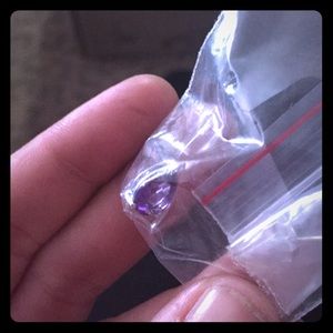 2 TCW Amethyst 14k white gold earrings