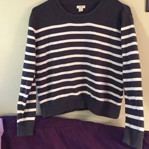 J. Crew striped crop top sweater.