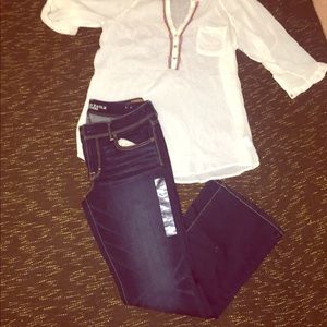 American eagle, kick boot stretch jeans