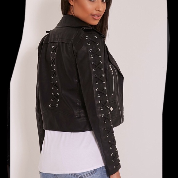 lace up back jacket