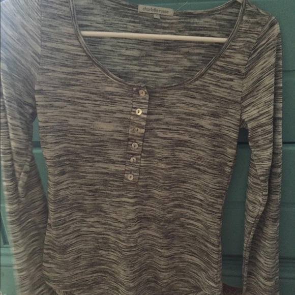 Charlotte Russe black/grey Long Sleeve