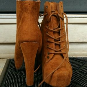 Brown ankle booties