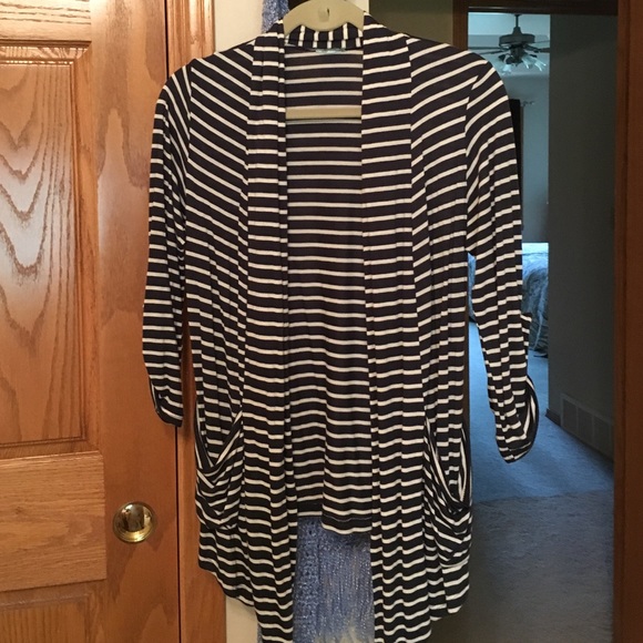 Navy/white light weight cardigan