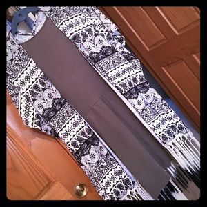 Patterned fringe kimono