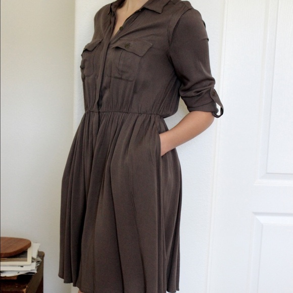 Anthropologie Maeve Safari Shirtdress