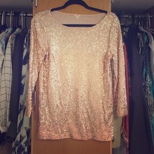 J crew sequin top