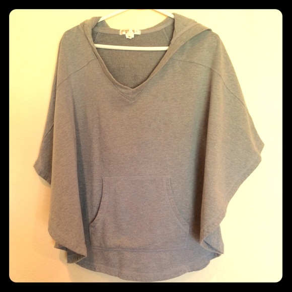 Threads For Thought Almafi Grey Hooded Poncho