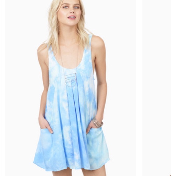 Tobi Swing Swing Blue Tye Dye Dress