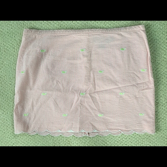 Vineyard Vines Embroidered Seersucker Skirt