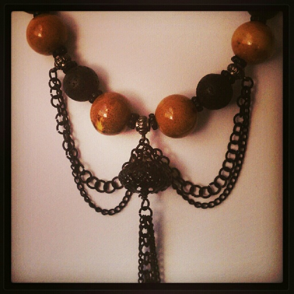 Handmade Ceramic Bead Necklace