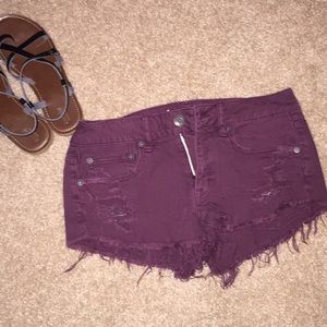 American Eagle Maroon Shorts