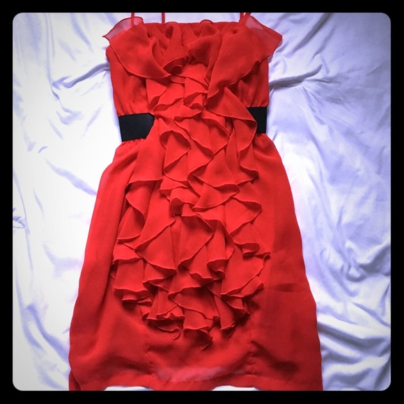 ❌SOLD❌ Red Frill Dress